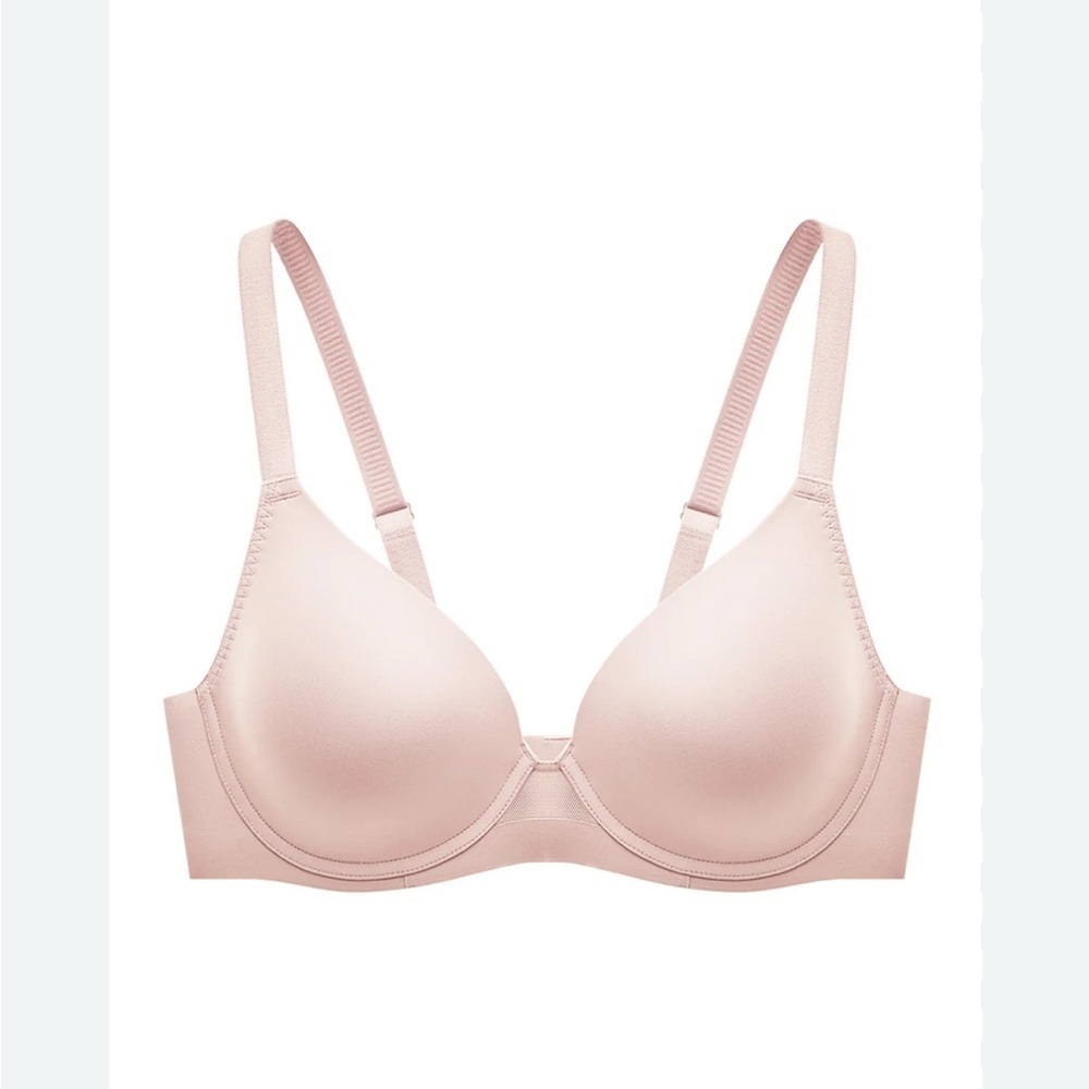 Understance Mesh Contour FlexWire Plunge Bra NWT powder pink 38B